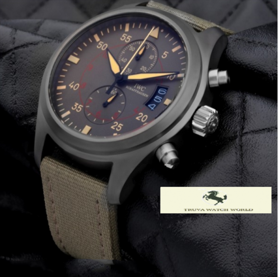 HK1374 İWC TOPGUN KRONOMETRE HAKİ ERKEK SAATİ